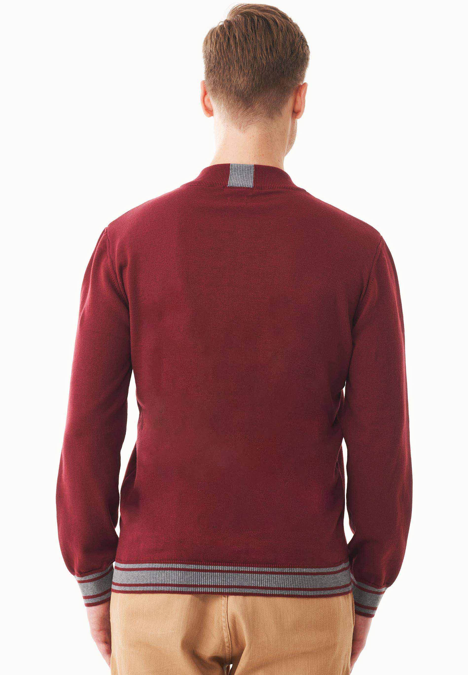 Pullover aus Bio-Baumwolle mit Troyerkragen