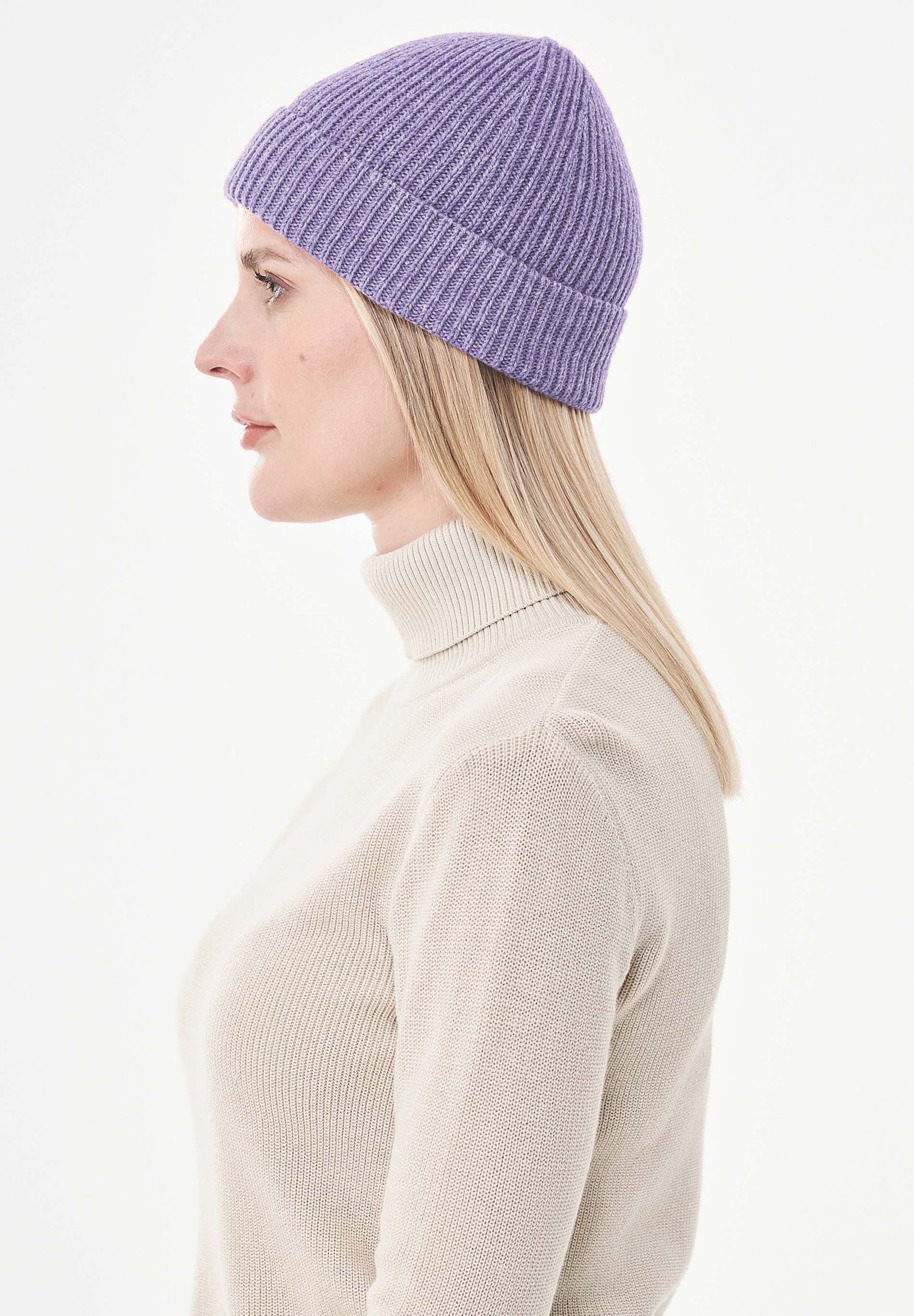 Unisex Strick-Beanie aus Bio-Merinowolle und Bio-Baumwolle