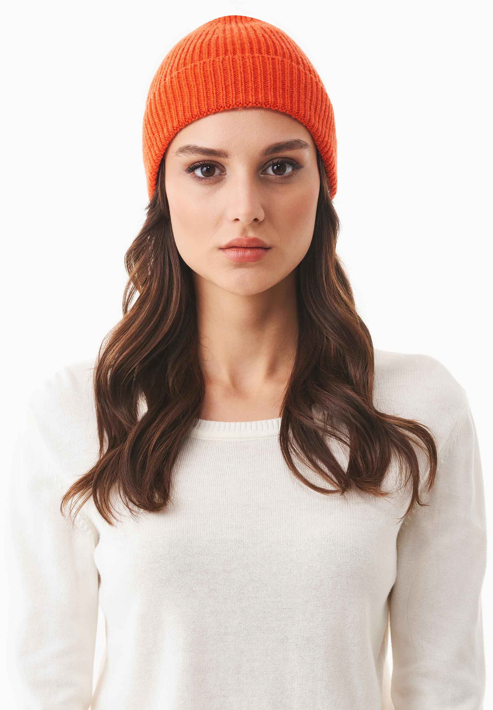 Unisex Strick-Beanie aus Bio-Merinowolle und Bio-Baumwolle