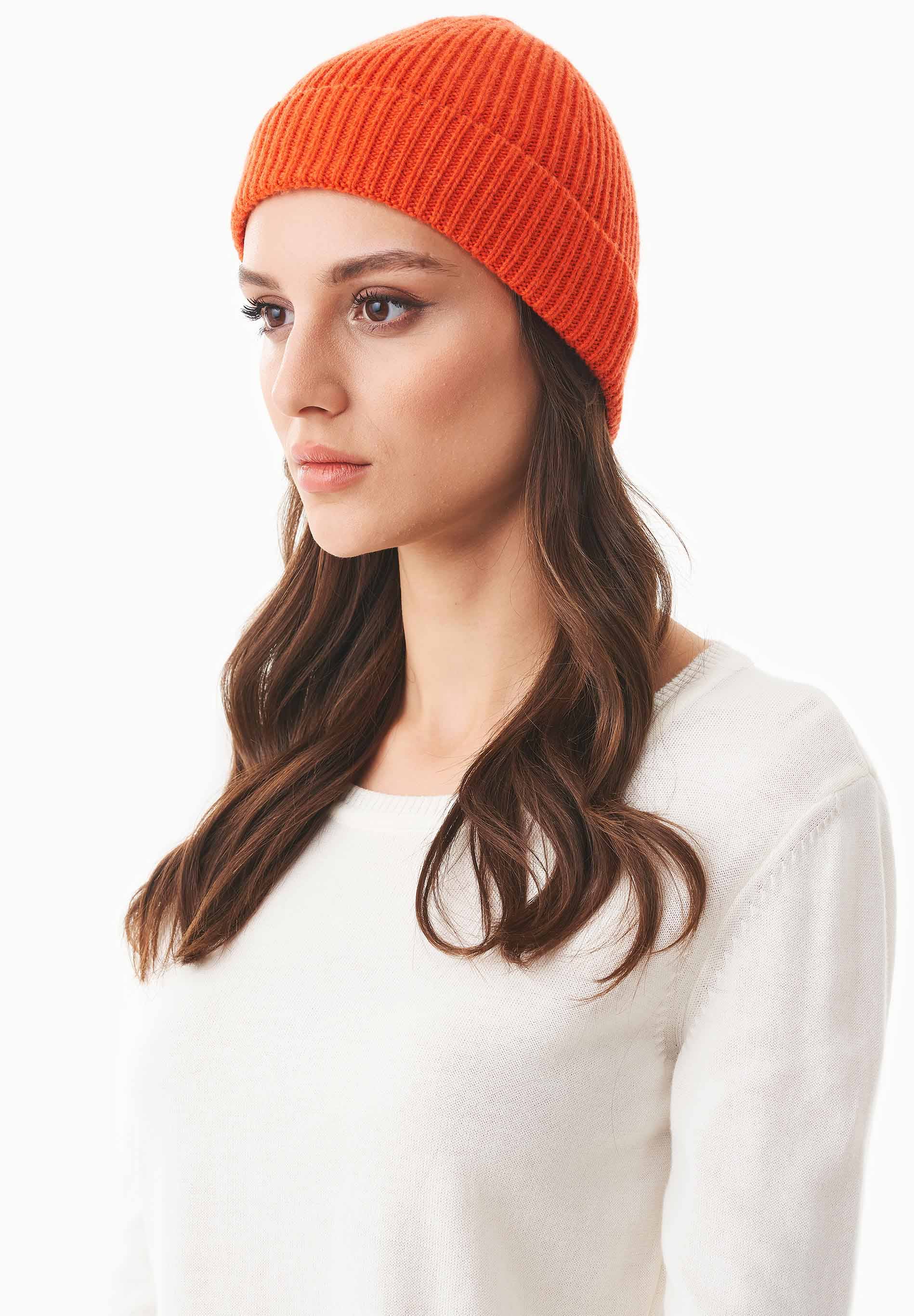 Unisex Strick-Beanie aus Bio-Merinowolle und Bio-Baumwolle