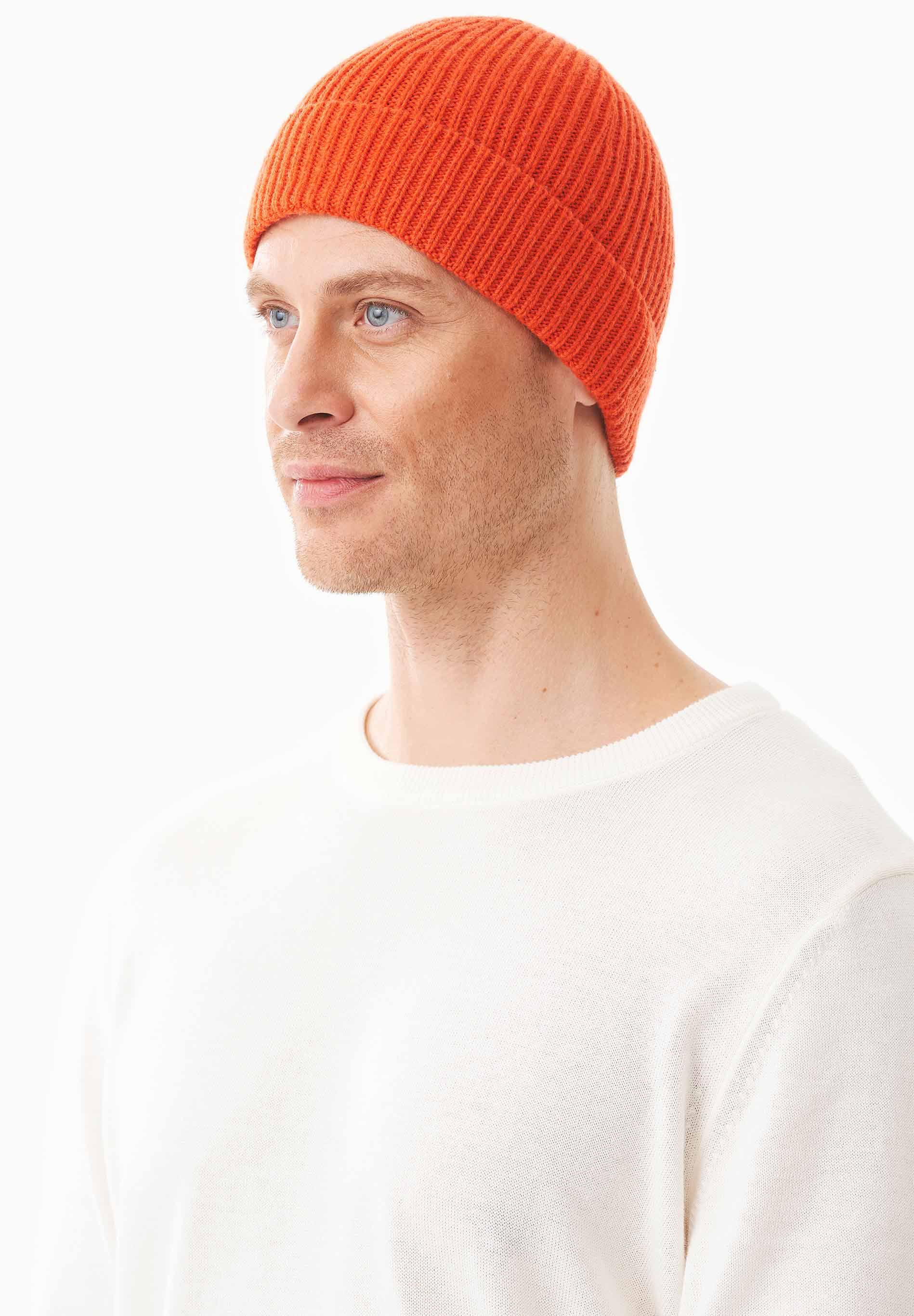 Unisex Strick-Beanie aus Bio-Merinowolle und Bio-Baumwolle