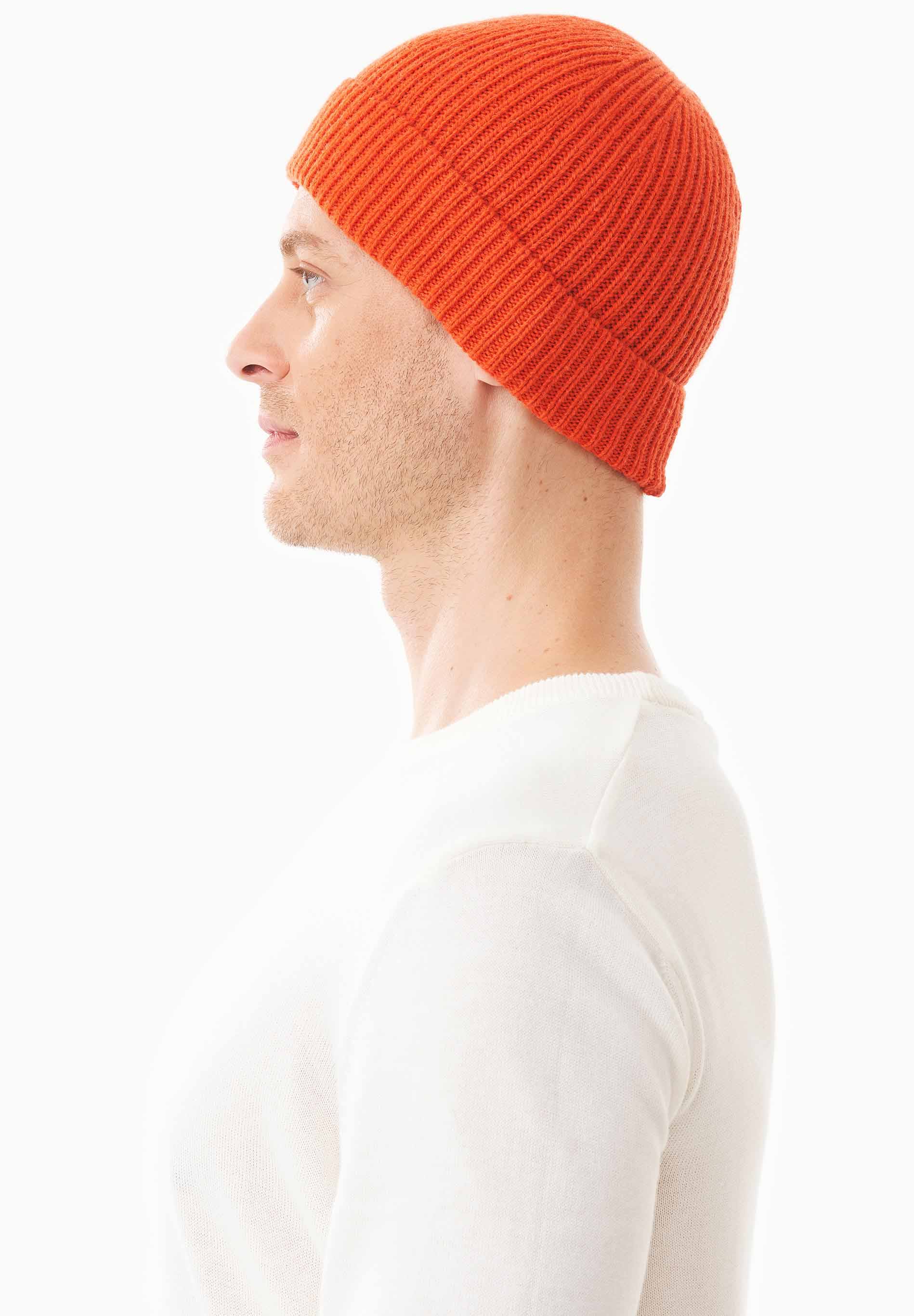 Unisex Strick-Beanie aus Bio-Merinowolle und Bio-Baumwolle