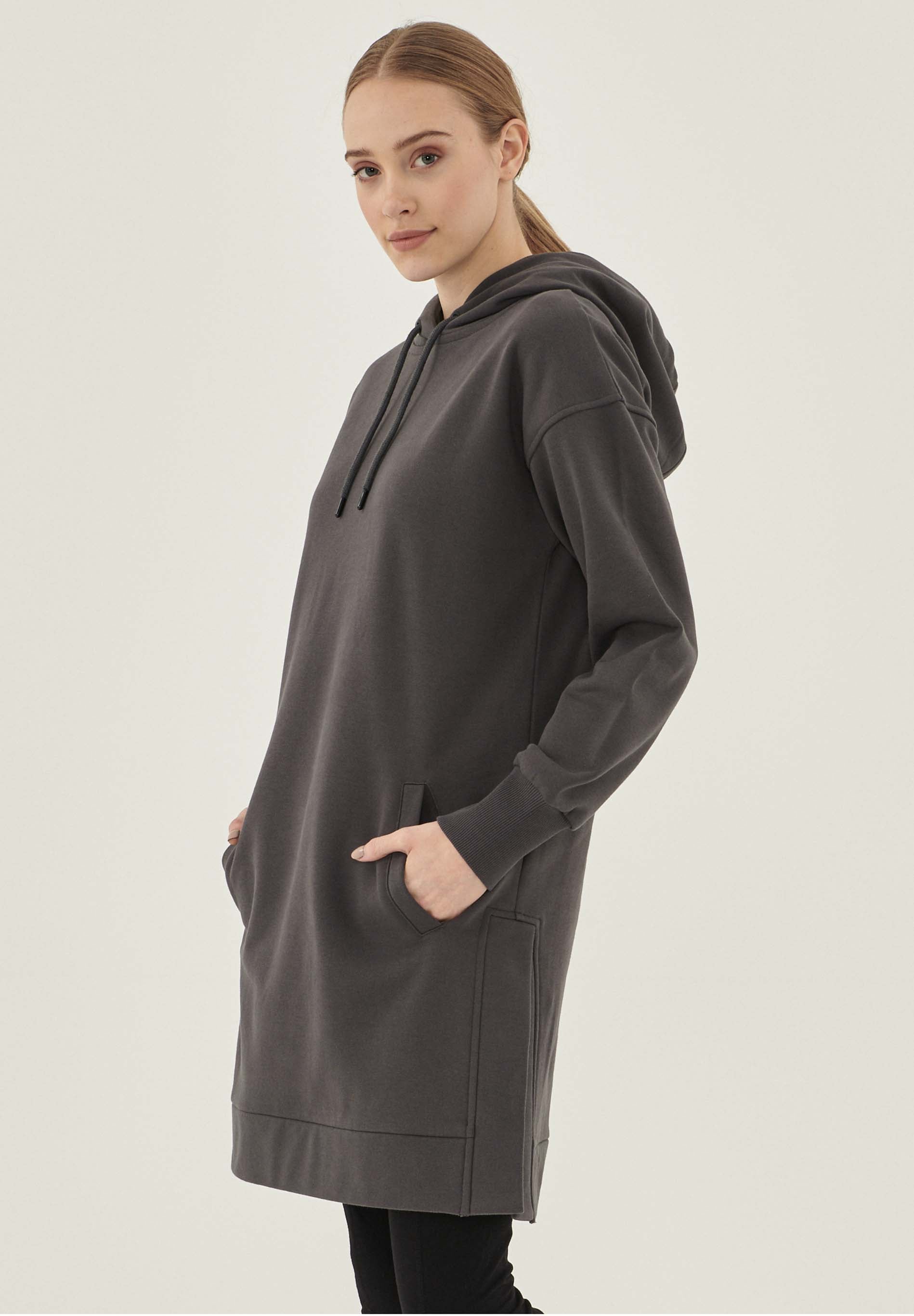 Langer Hoodie aus Bio-Baumwolle