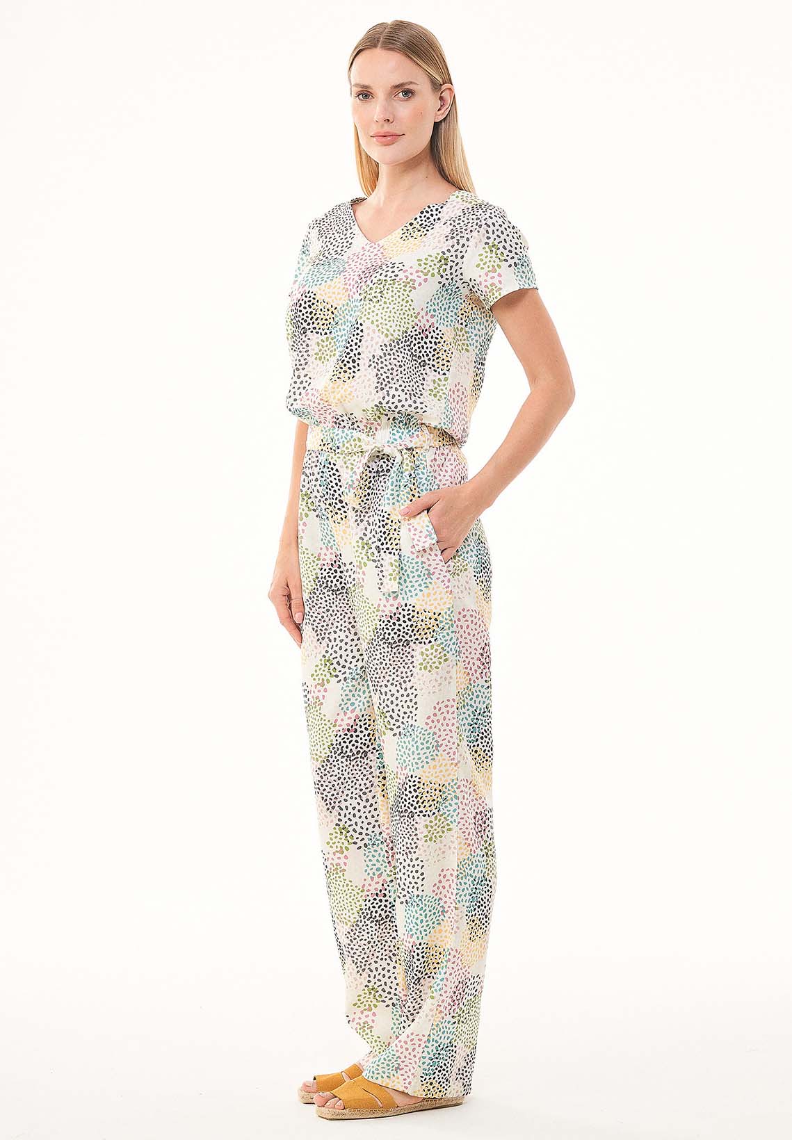 Jumpsuit aus TENCEL™ Lyocell mit Allover-Print