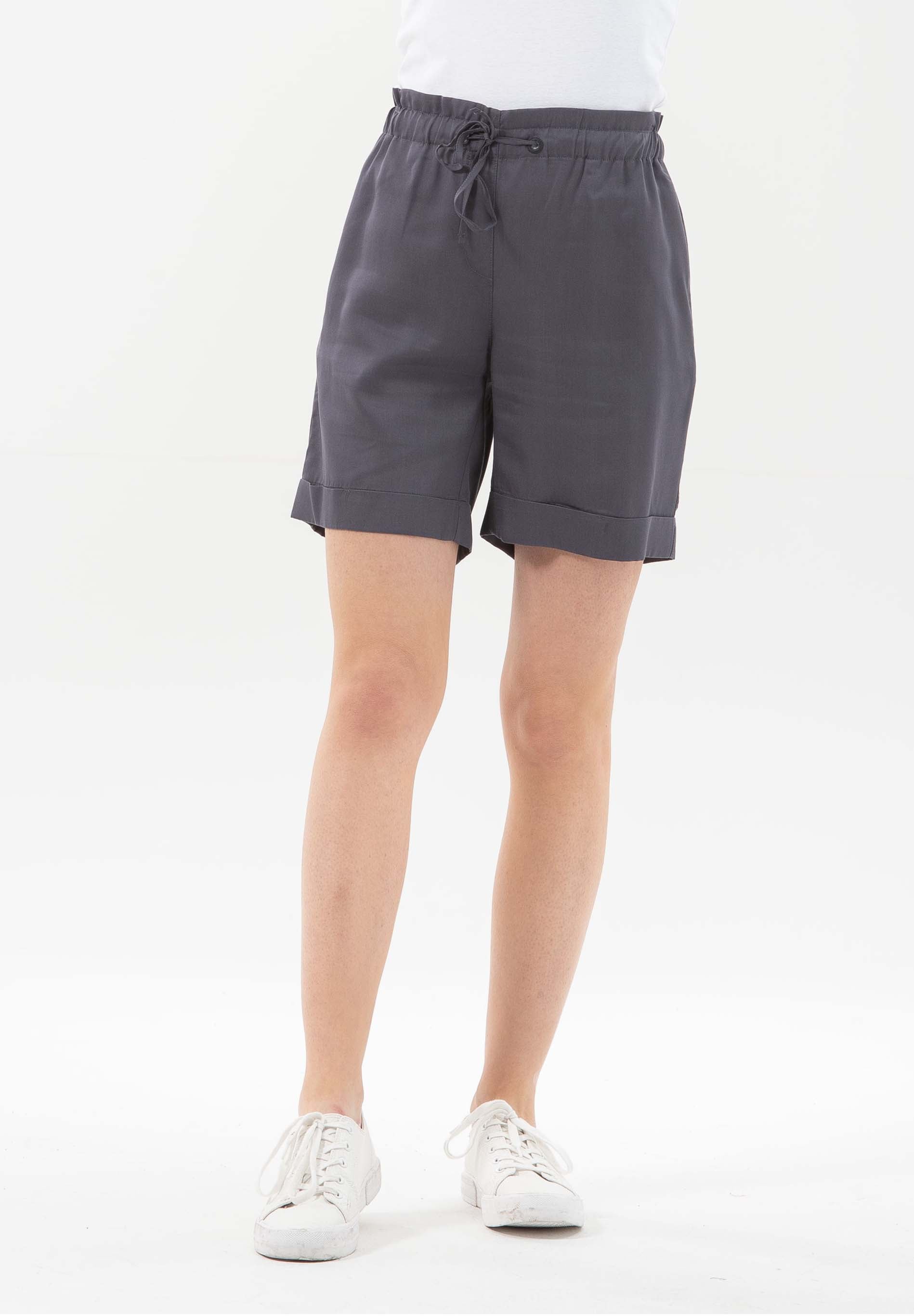 Paperbag-Shorts aus TENCEL™ Lyocell mit Kordelzug