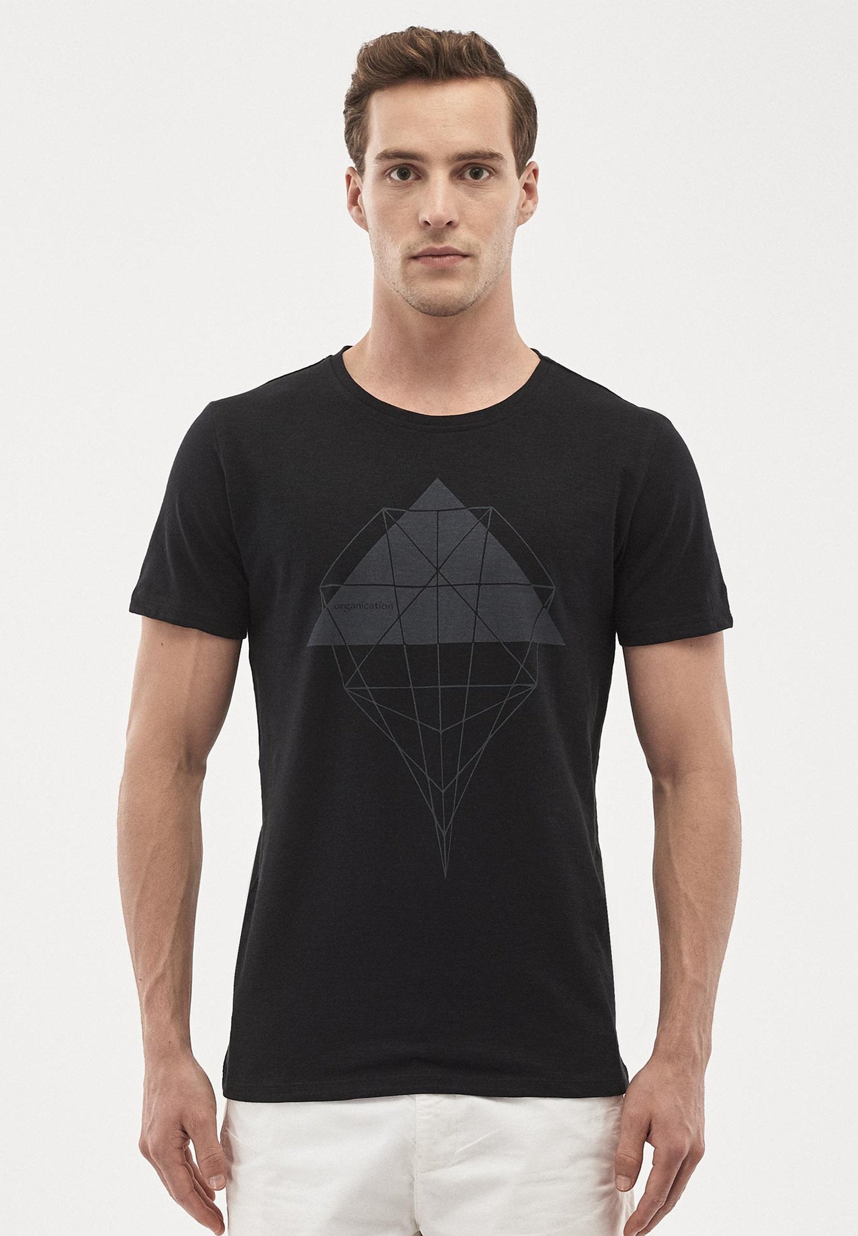 T-Shirt aus Bio-Baumwolle mit geometrischem Druck