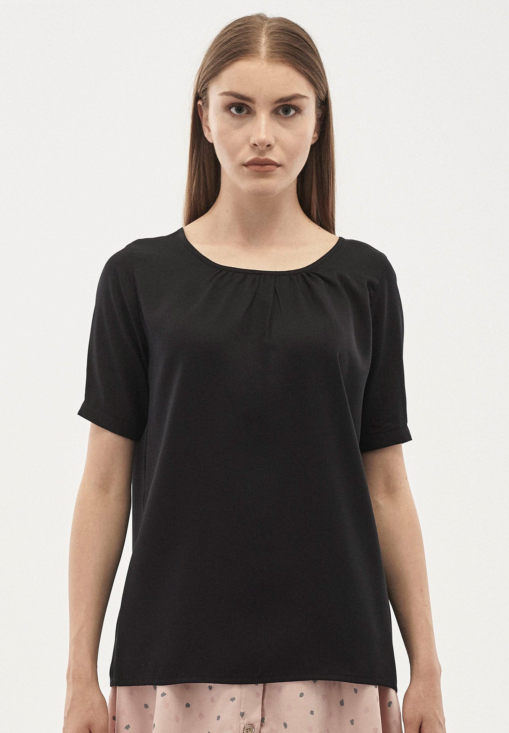 Kurzarm Bluse aus TENCEL™ Lyocell